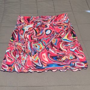 NWOT Tags Funky Abstract Print Mini Skirt